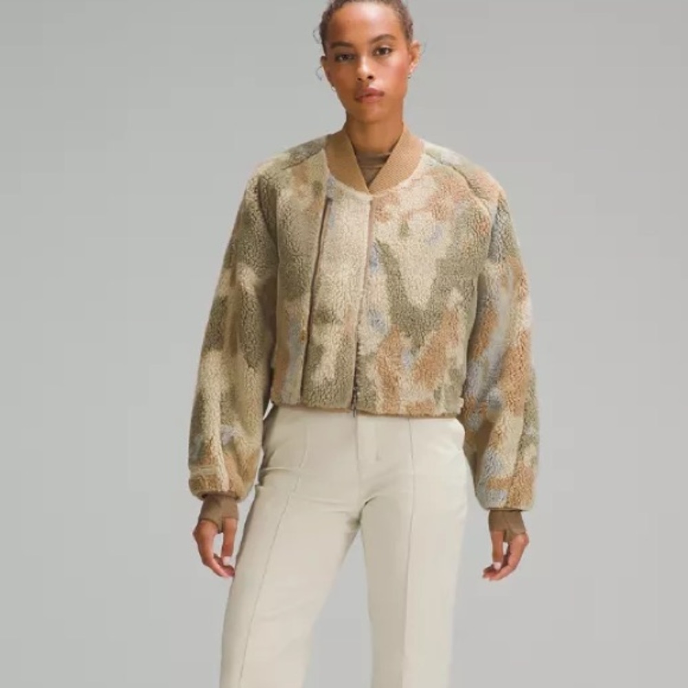 Lululemon Lab fleece bomber jacket